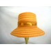 s Small Tan Straw Cloche Fabric Trim Dress Church Hat  eb-35450962